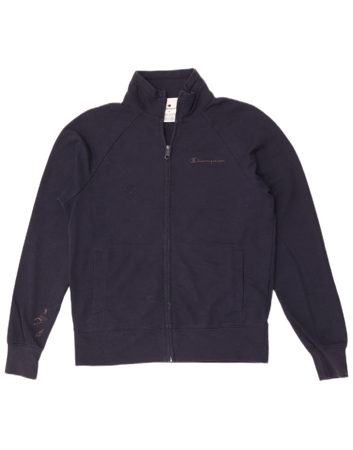 Giacca da ginnastica da donna Champion UK 10 piccola in cotone blu navy