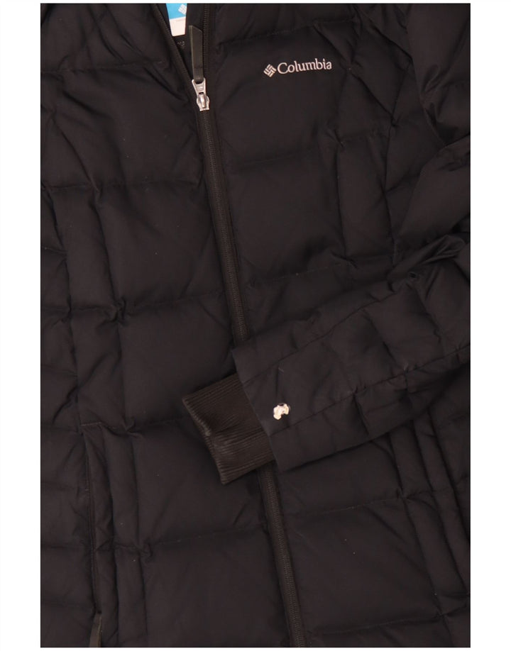 COLUMBIA Cappotto imbottito con cappuccio Omni-Shield da donna UK 14 Nylon nero medio