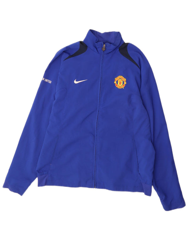 Giacca da ginnastica da uomo Nike Manchester United, taglia UK 42/44, taglia grande, blu, sportiva