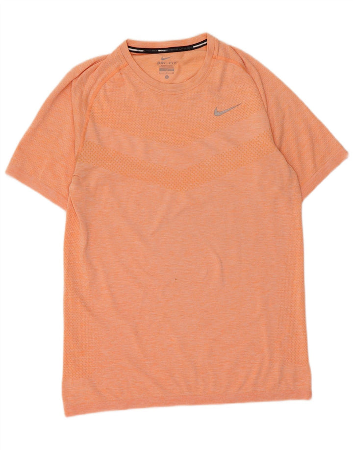 T-shirt Nike Dri Fit da uomo, piccola, a righe arancioni
