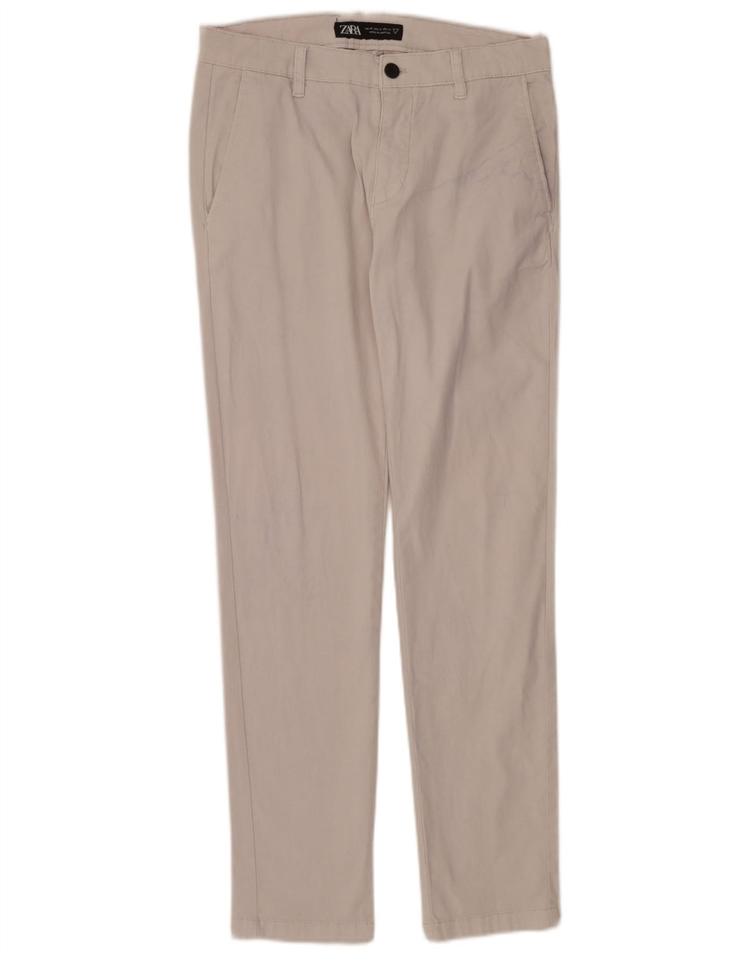 Pantaloni chino slim da uomo Zara EU 40 medi W31 L30 bianco sporco