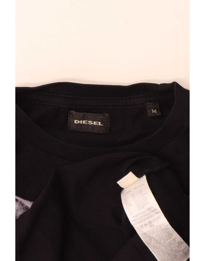 T-shirt grafica da uomo Diesel Top in cotone nero medio