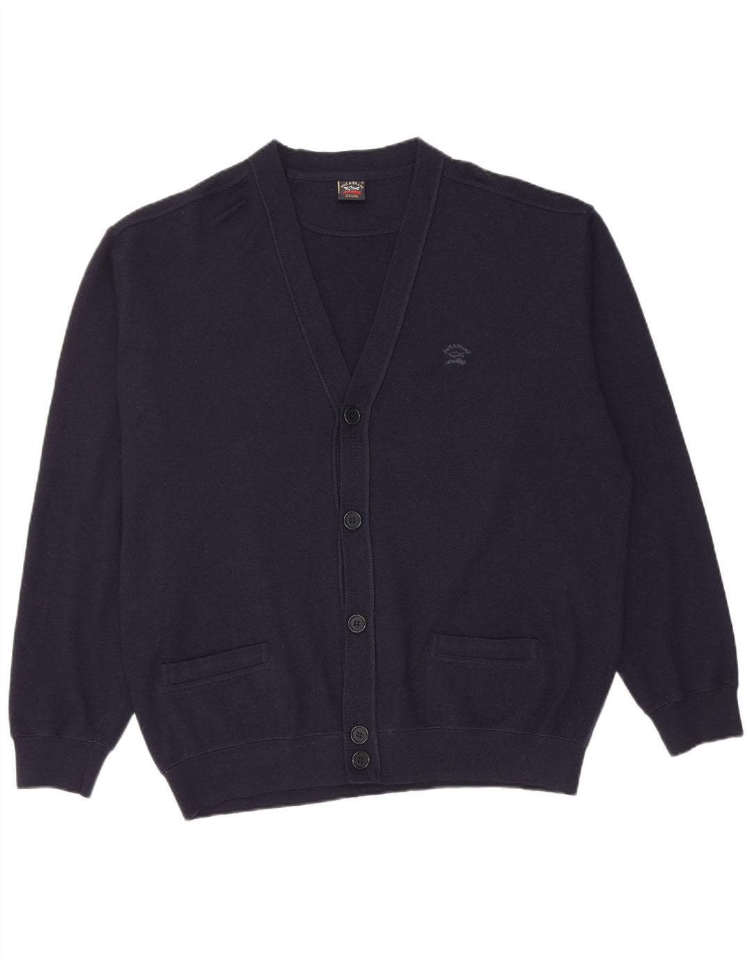 Maglione cardigan da uomo Paul & Shark XL Blu navy in lana vergine