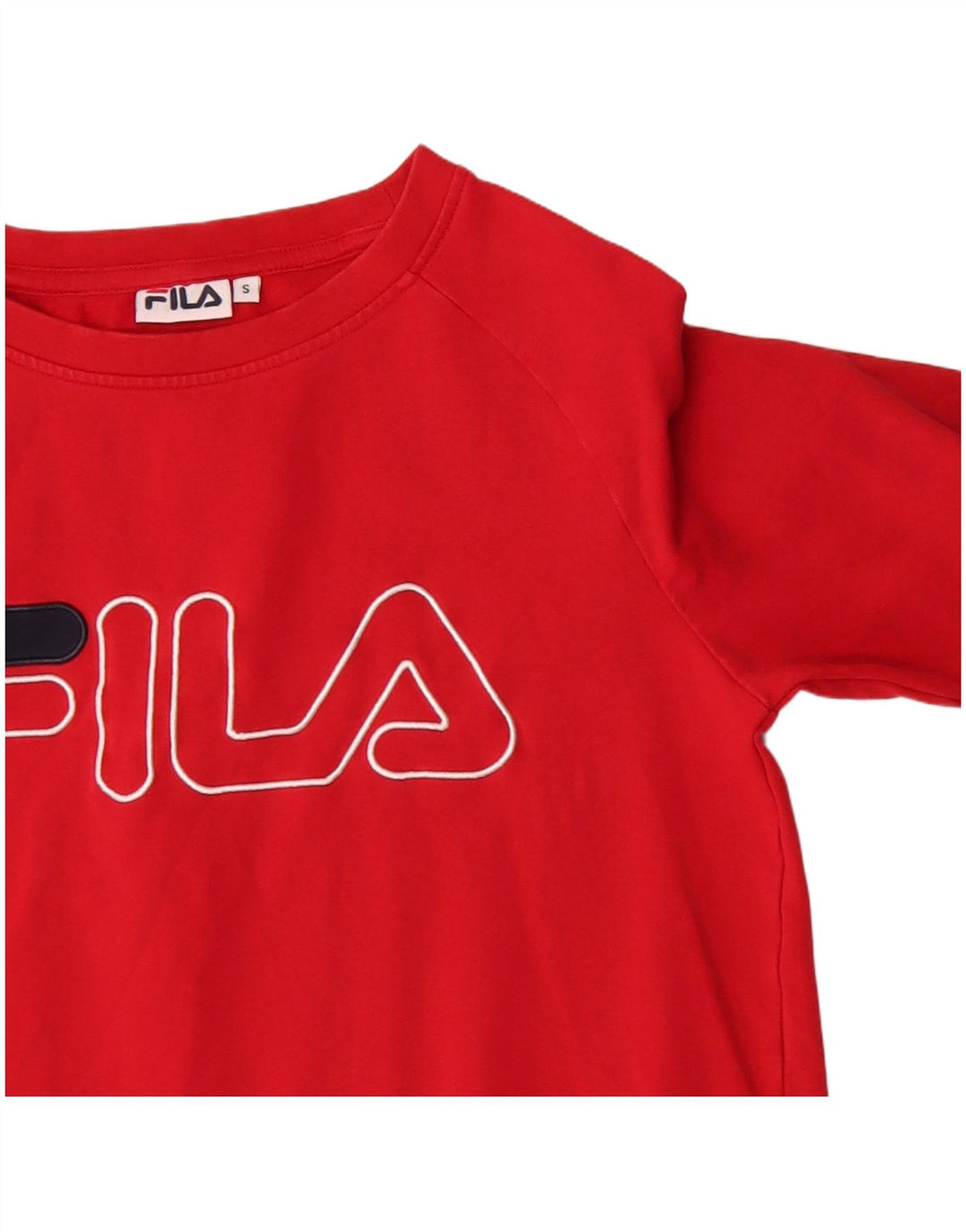Felpa grafica da donna Fila Jumper UK 10 Small Red Cotton
