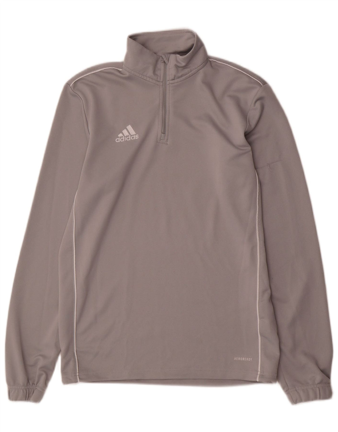 Adidas Uomo Aeroready Zip Collo Pullover Tuta Top Piccolo Poliestere Grigio