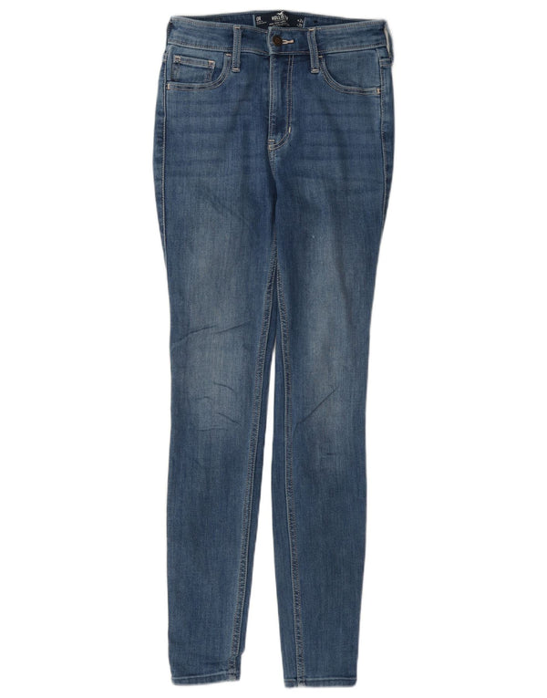 Jeans Hollister da donna super skinny a vita alta US 0 XS W24 L29 cotone blu