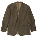 JAEGER Giacca blazer da uomo a 2 bottoni UK 42 XL Lana a quadri kaki