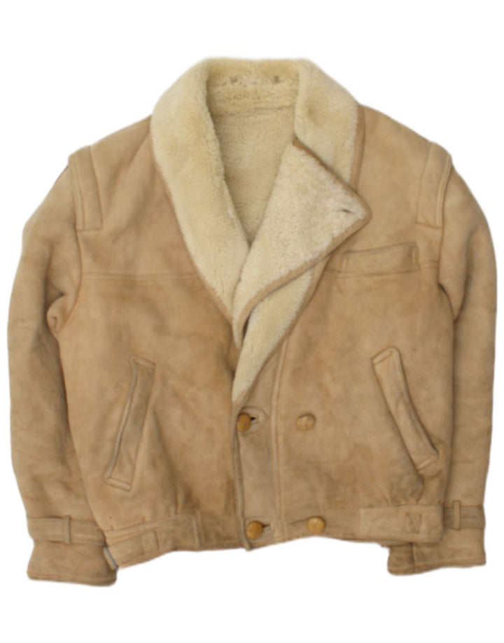 Giacca in shearling doppio petto da uomo McGregor IT 50 Large Beige