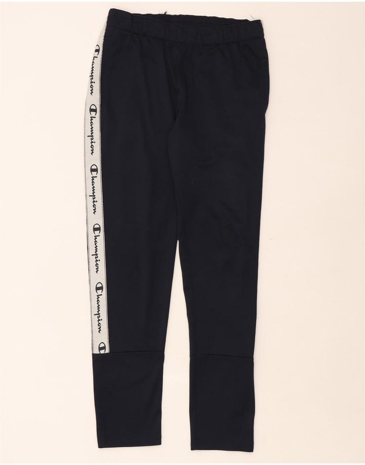 Pantaloni da tuta grafica da uomo Champion a blocchi di colore blu navy medio