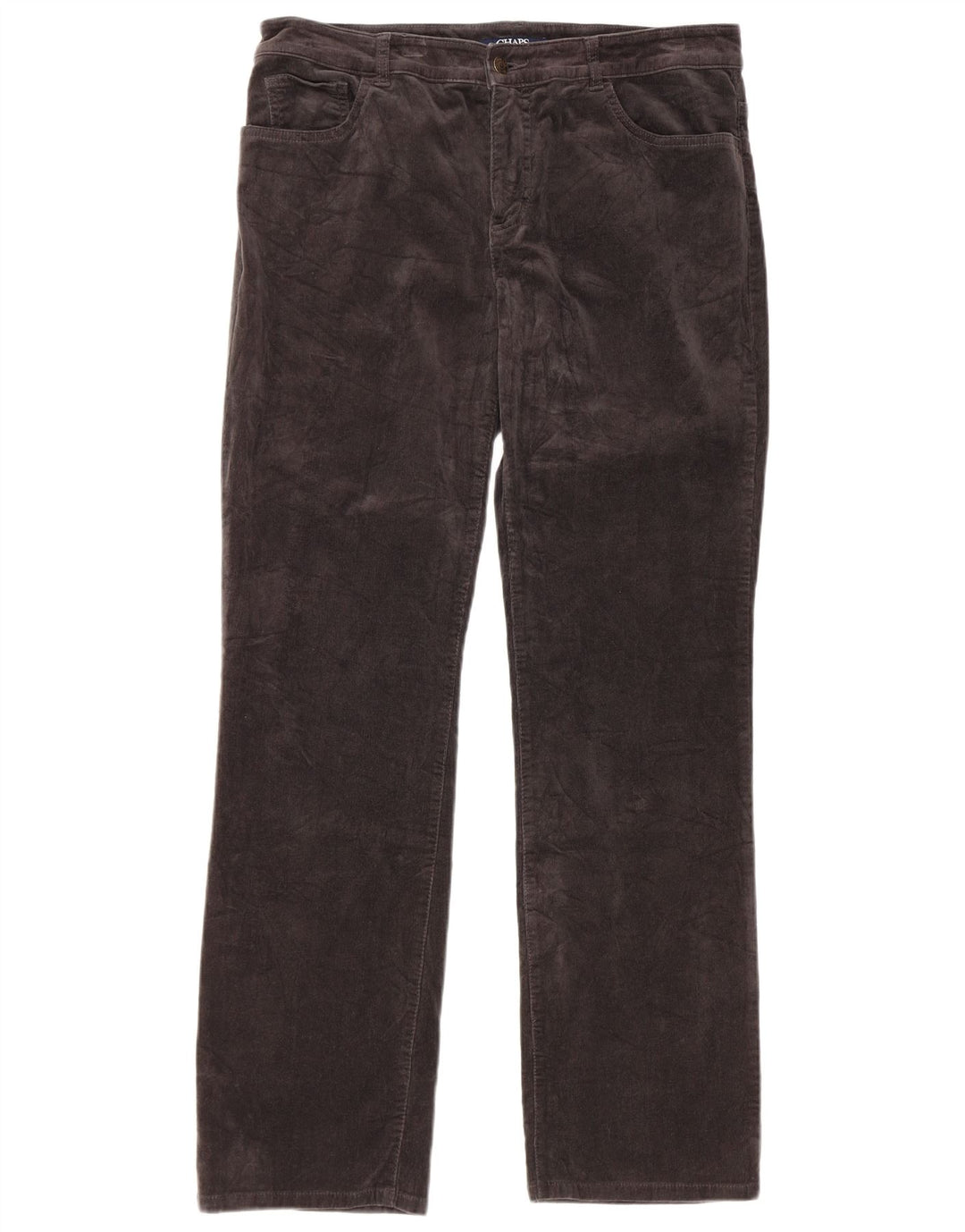 Pantaloni dritti da donna in velluto a coste CHAPS US 12 Large W34 L31 Cotone grigio