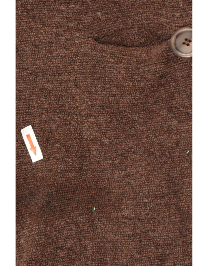 Soprabito vintage da donna UK 14 in lana marrone medio