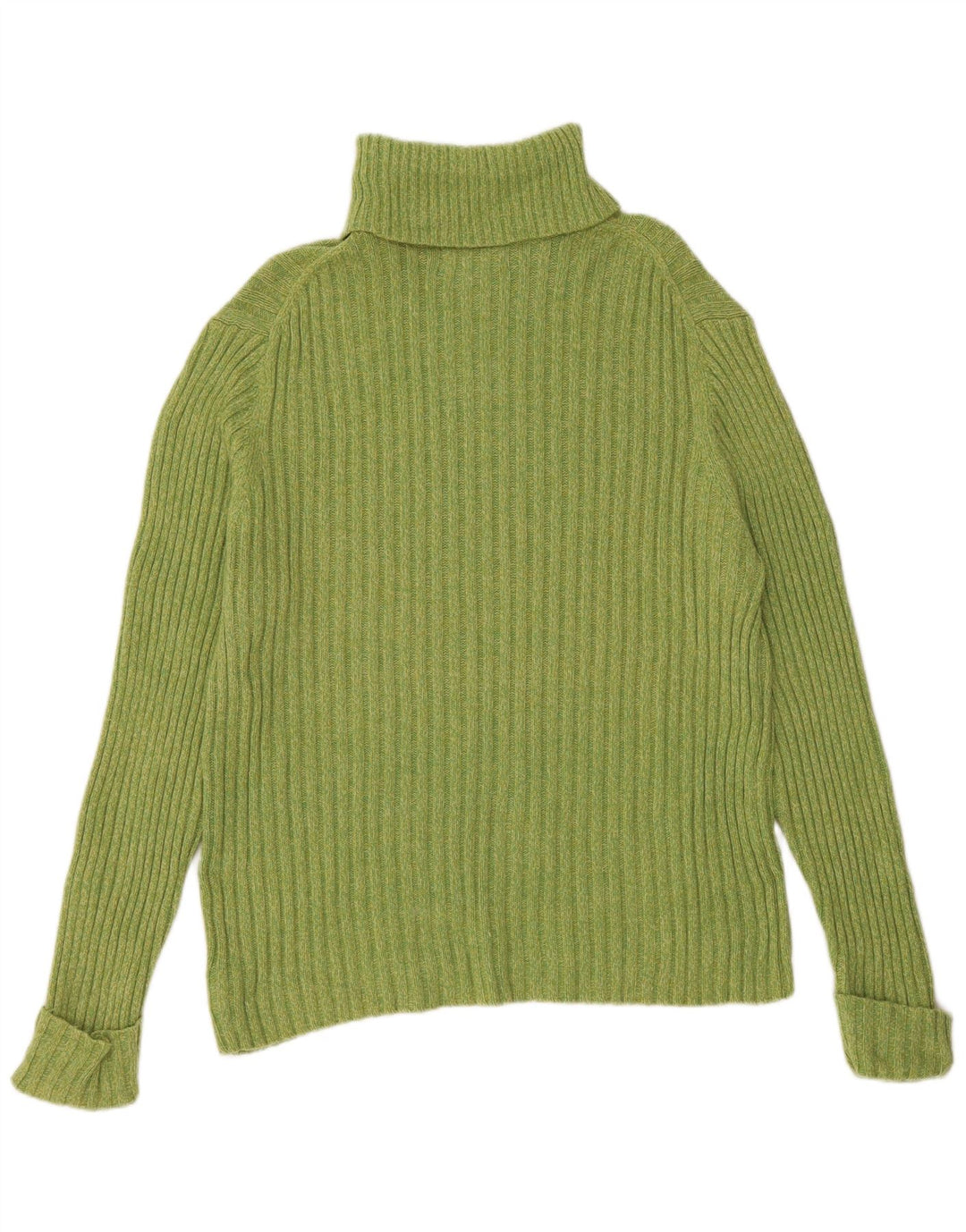 EDDIE BAUER Maglione maglione a collo alto da donna UK 18 XL Cotone verde
