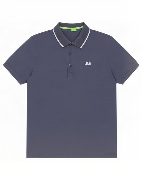 Polo Hugo Boss da uomo vestibilità regolare in cotone blu navy medio