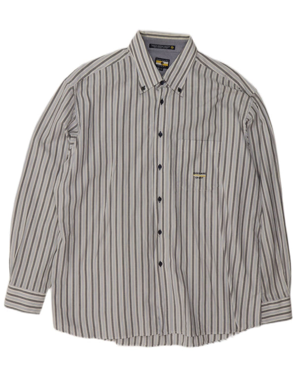 Camicia Uomo NAVIGARE 2XL Cotone a Righe Blu