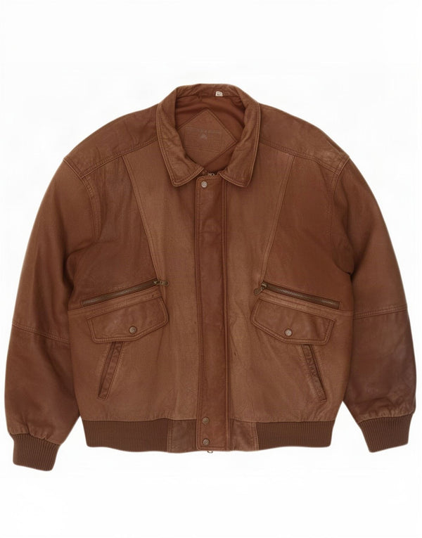 Giacca in pelle da uomo Roundtree & Yorke UK 42 XL Marrone