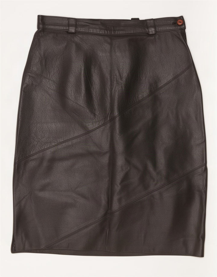 Gonna in pelle da donna Compagnia IT 44 media W28 nera