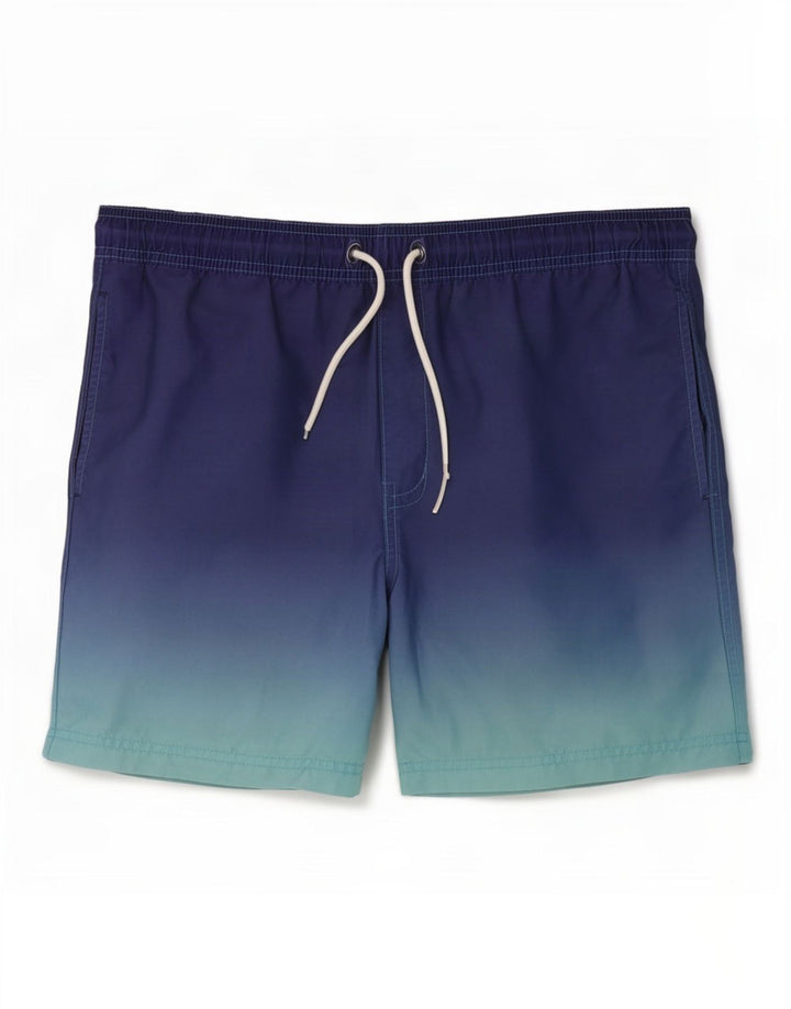 Pantaloncini da bagno da uomo Marks & Spencer blu medio poliestere color block