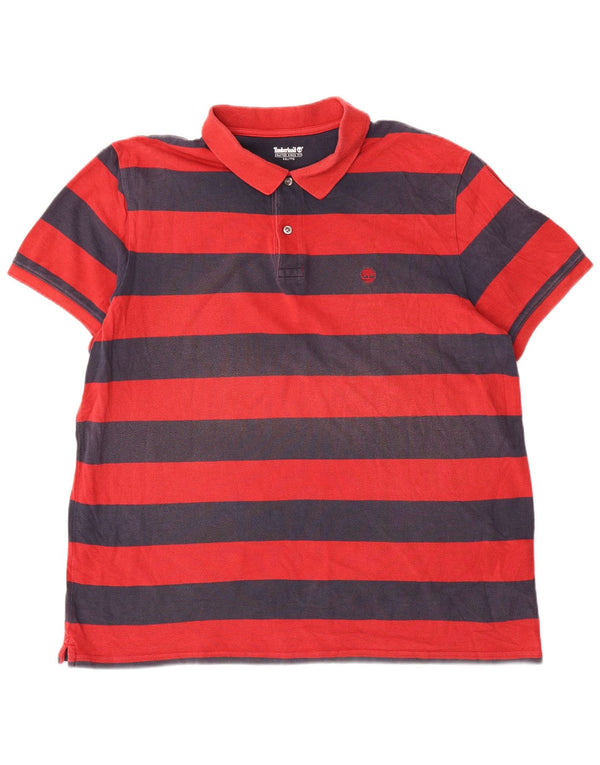 Polo da uomo Timberland 2XL cotone a righe rosse