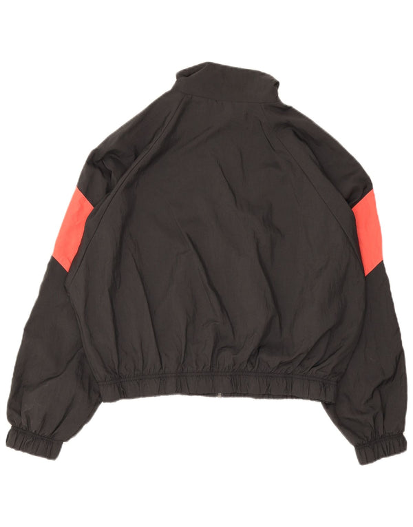 Giacca da tuta da donna Adidas UK 12/14 Nylon color block nero medio