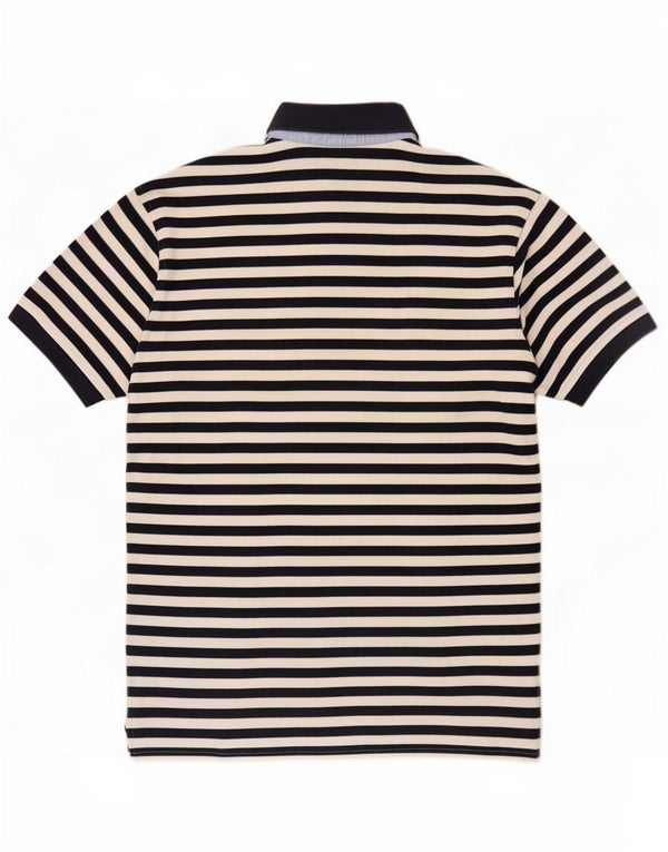 Polo da uomo Tommy Hilfiger grande in cotone a righe blu navy