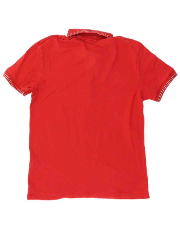 Polo da uomo Gas in cotone a righe rosse medie