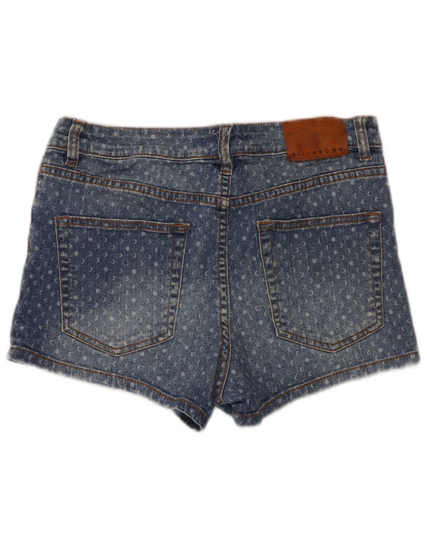 Pantaloncini di jeans da donna Billabong W28 cotone maculato blu medio