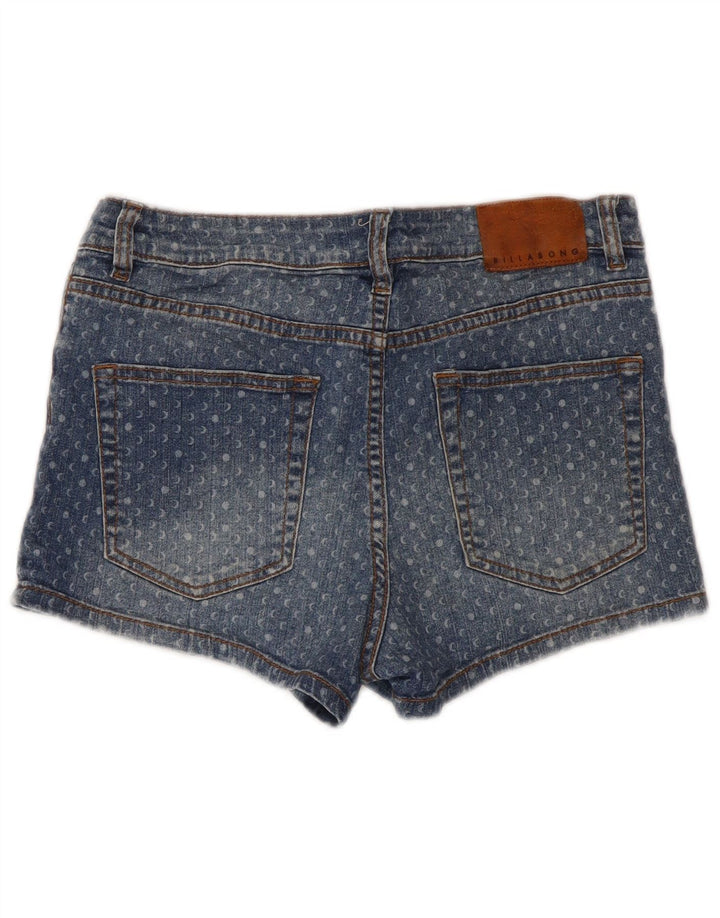 Pantaloncini di jeans da donna Billabong W28 cotone maculato blu medio