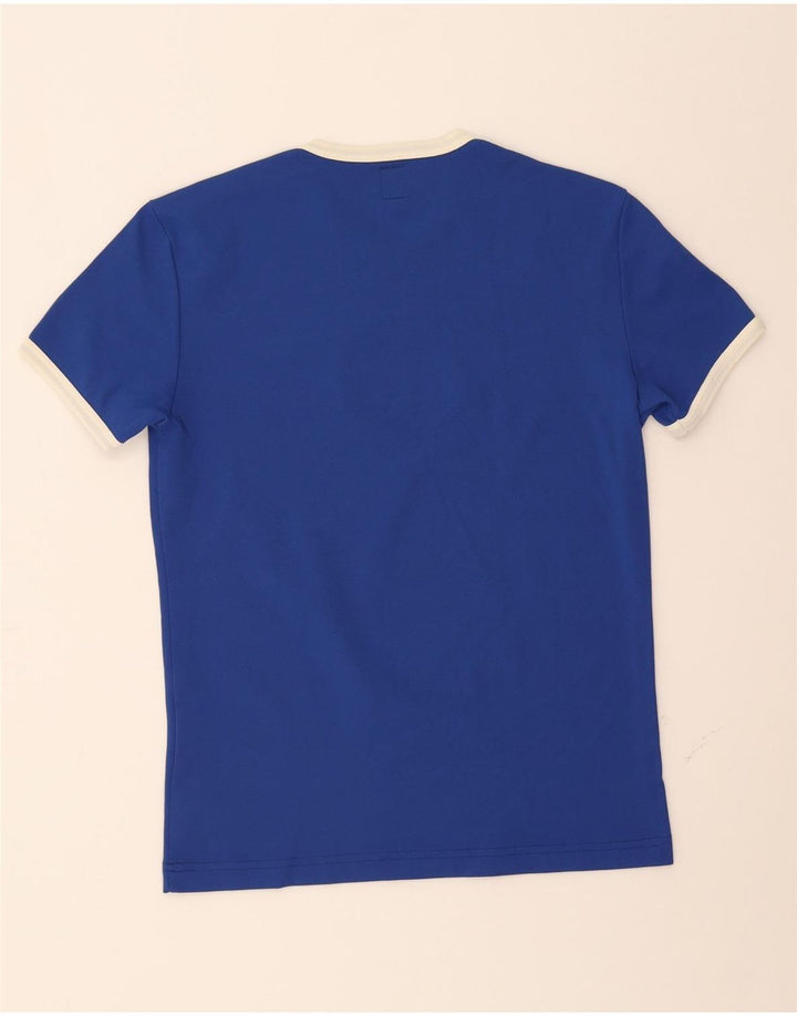 ENERGIE Womens Graphic T-Shirt Top UK 12 Medium Blue Polyamide Vintage Energie and Second-Hand Energie from Messina Hembry 