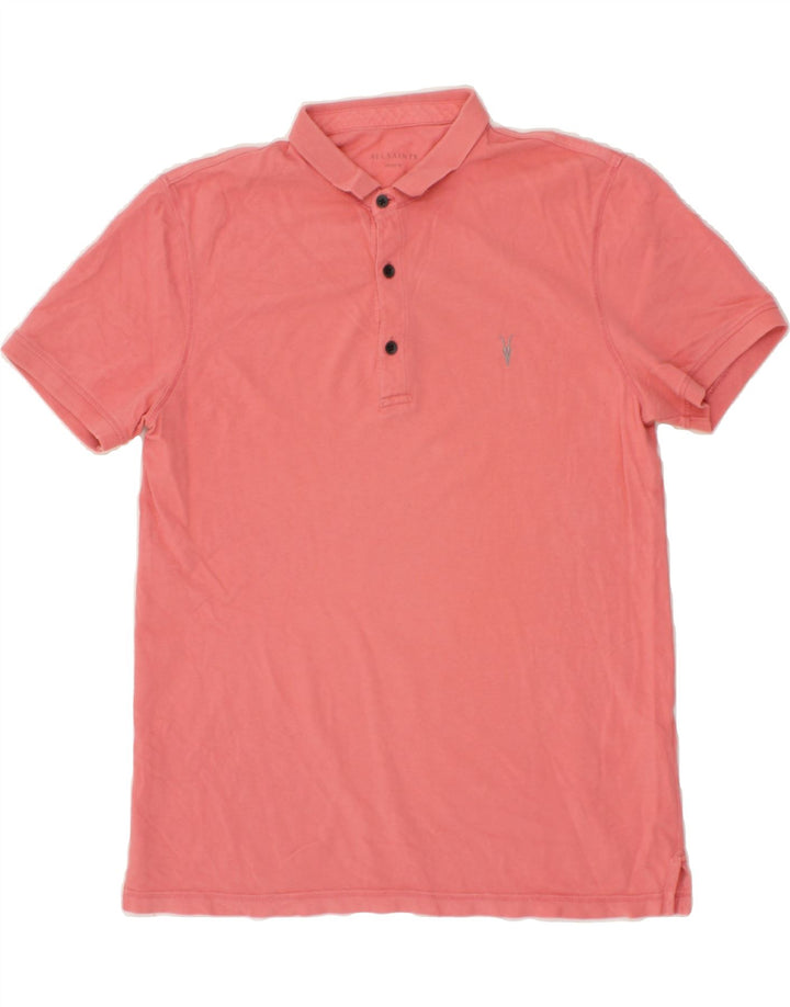 ALL SAINTS Mens Polo Shirt Medium Pink Cotton Vintage All Saints and Second-Hand All Saints from Messina Hembry 