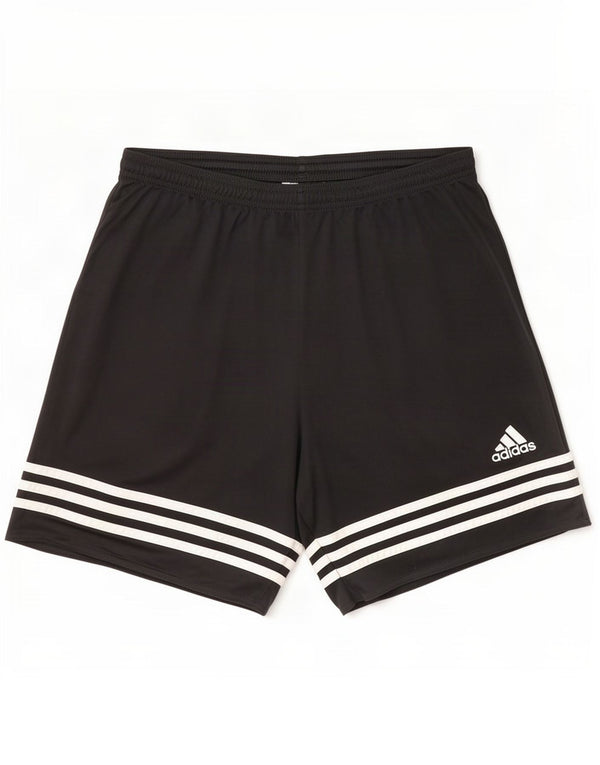 Pantaloncini sportivi Adidas Climalite da uomo di grandi dimensioni in poliestere a strisce nere