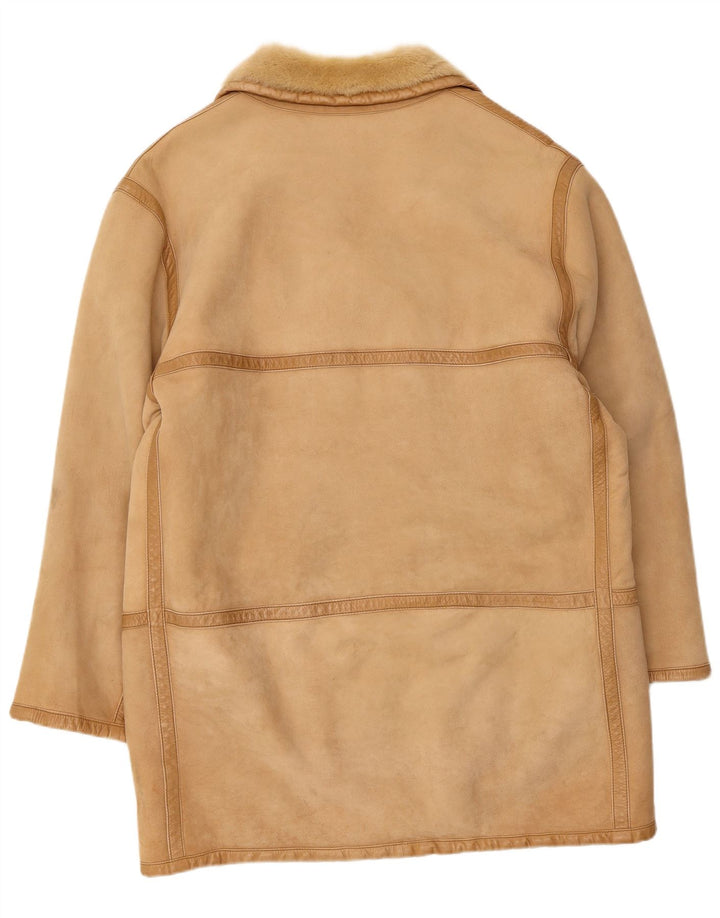 Cappotto in shearling da uomo Emanuel Ungaro UK 38 Beige medio