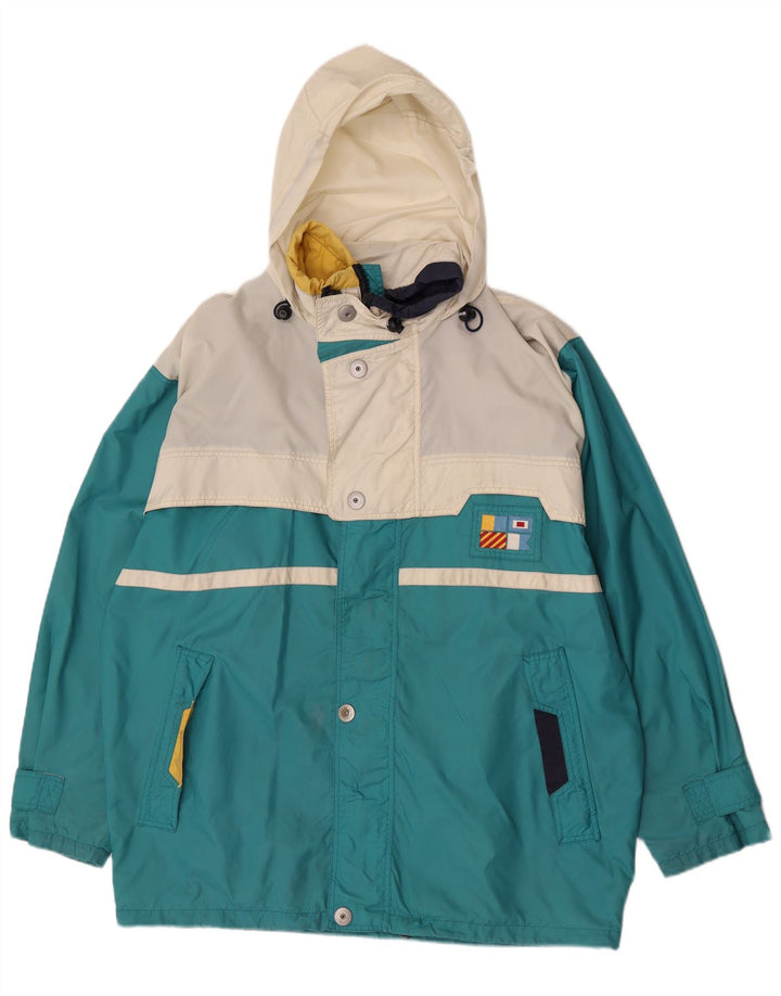 Giacca da sci con cappuccio da uomo K-Way UK 40 Large Blu in poliestere color block