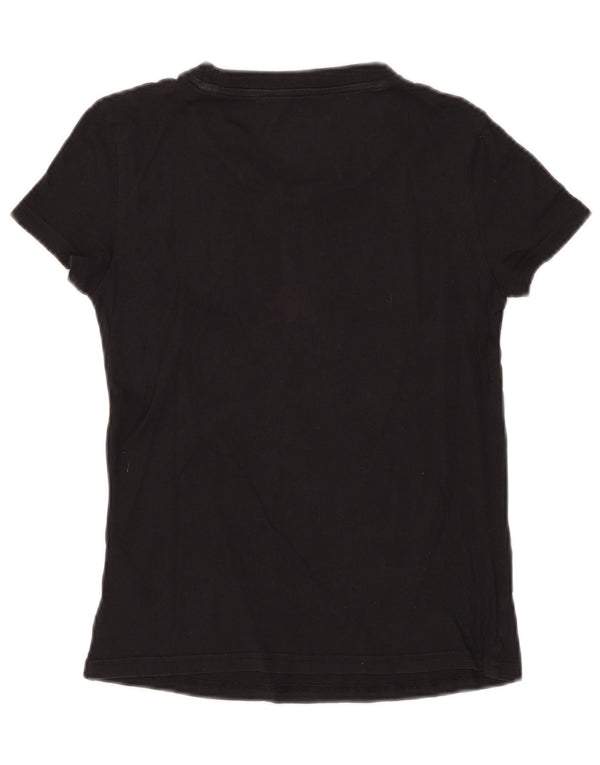 T-shirt grafica corta Adidas da donna UK 4/6 XS cotone nero