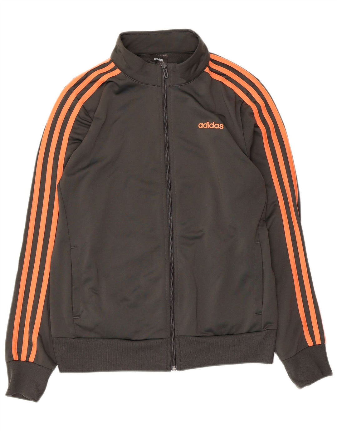 Giacca da tuta da donna Adidas UK 12/14 Poliestere grigio medio