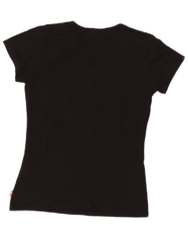 Levi's Girls Graphic T-Shirt Top 11-12 Years Black Cotton