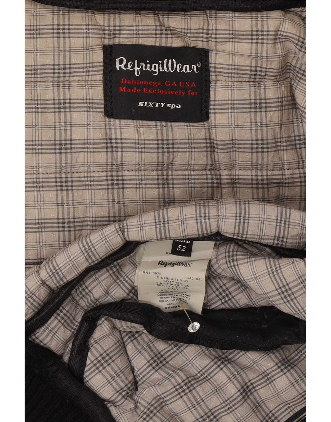 Giacca imbottita con cappuccio da uomo Refrigiwear IT 52 Large in poliestere blu navy
