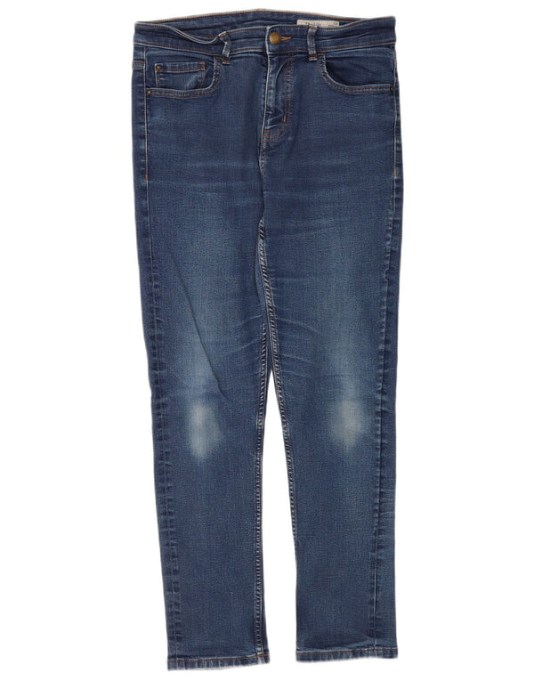 Marks & Spencer Womens The Lily Slim Jeans UK 12 Medium W30 L27 Blue Cotton