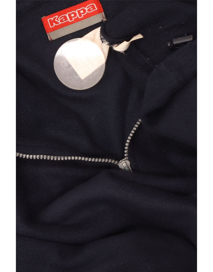 Maglione in pile da uomo KAPPA con zip e collo medio in poliestere blu navy