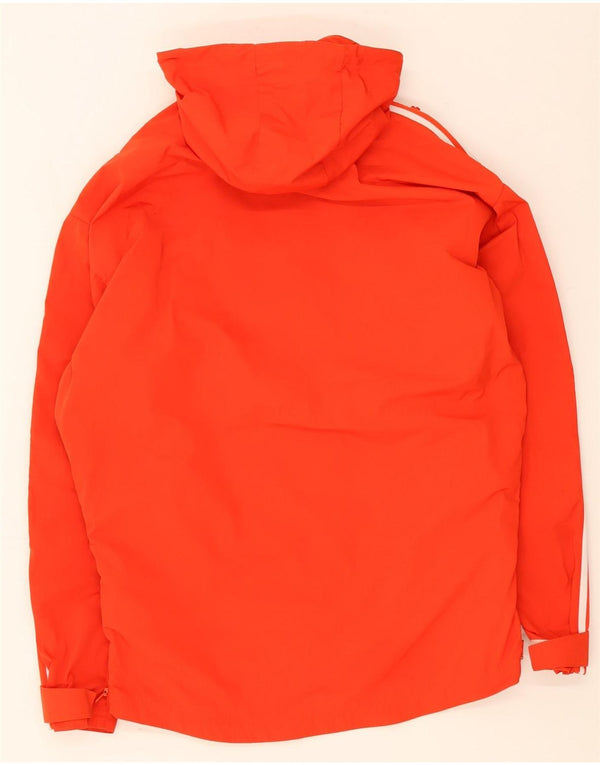 Adidas Giacca antipioggia da uomo con cappuccio pullover UK 36 Small Arancione Poliestere