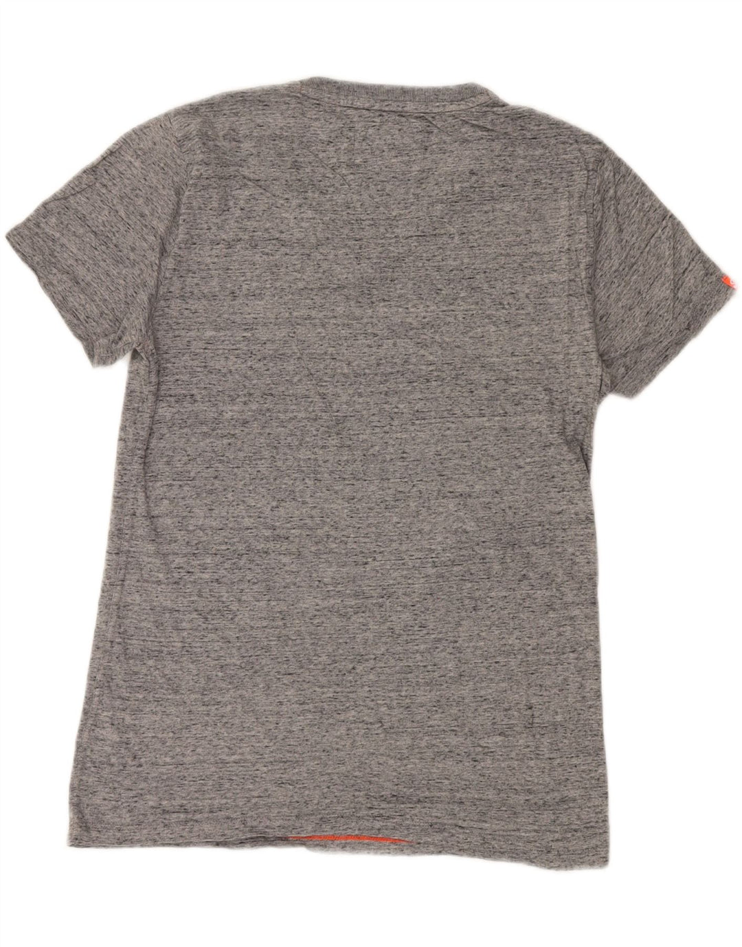 T-shirt da uomo SUPERDRY Top in cotone chiazzato grigio medio