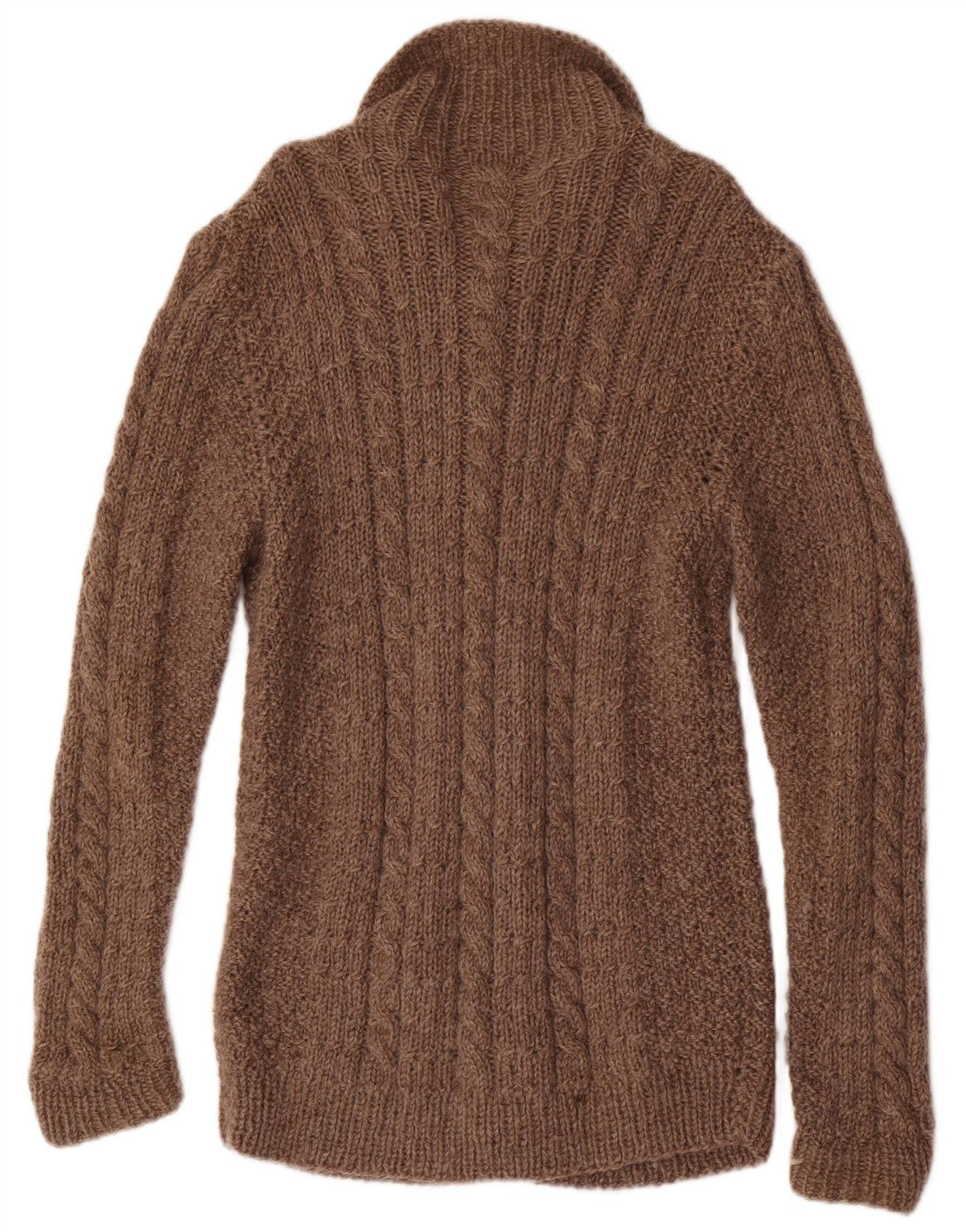 Maglione cardigan da uomo VINTAGE marrone medio