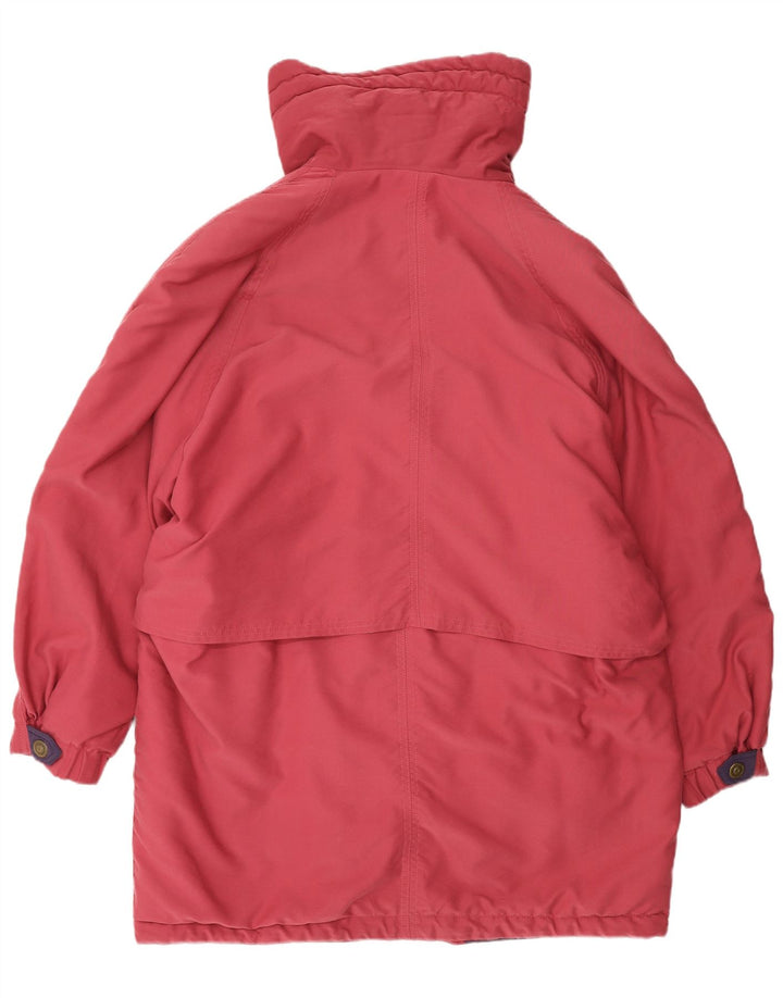 VINTAGE Womens Oversized Padded Coat EU 38 Medium Red Polyester