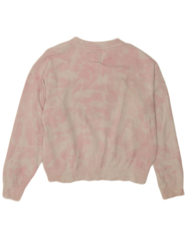 Felpa grafica da donna Billabong UK 14 Medium Pink Tie Dye