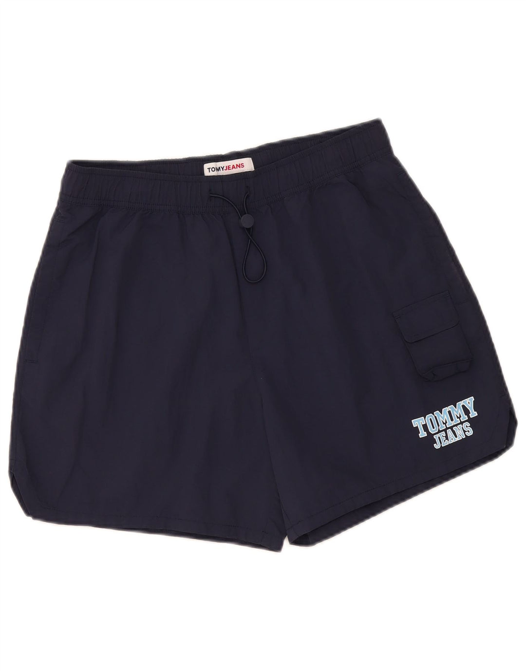 Pantaloncini da bagno grafici da uomo Tommy Hilfiger piccoli blu navy in poliammide