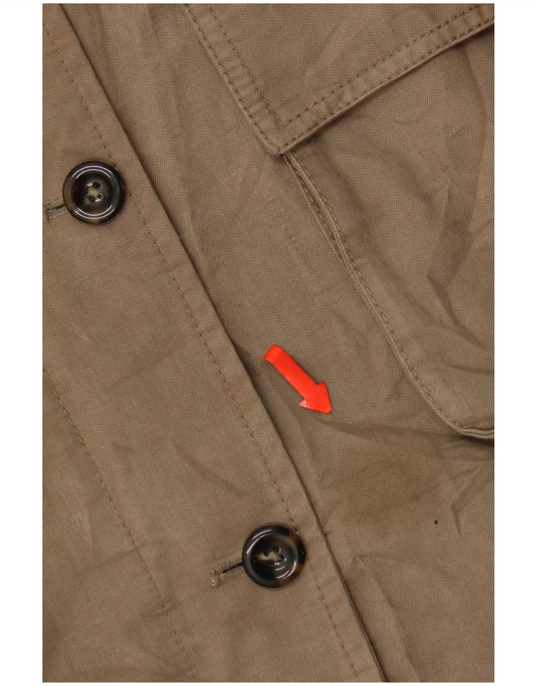Giacca Parka con cappuccio da donna Massimo Dutti UK 14 cotone kaki medio