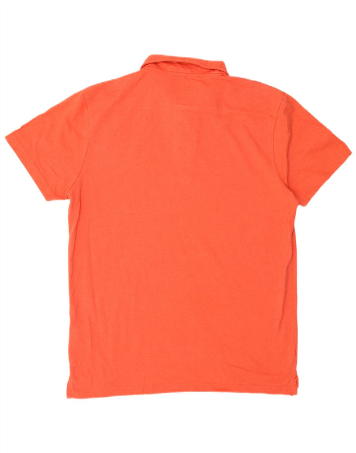 Polo da uomo Weird Fish in cotone arancione medio