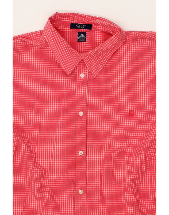 CHAPS Womens Shirt UK 20 2XL Red Check Cotton Vintage Chaps and Second-Hand Chaps from Messina Hembry 
