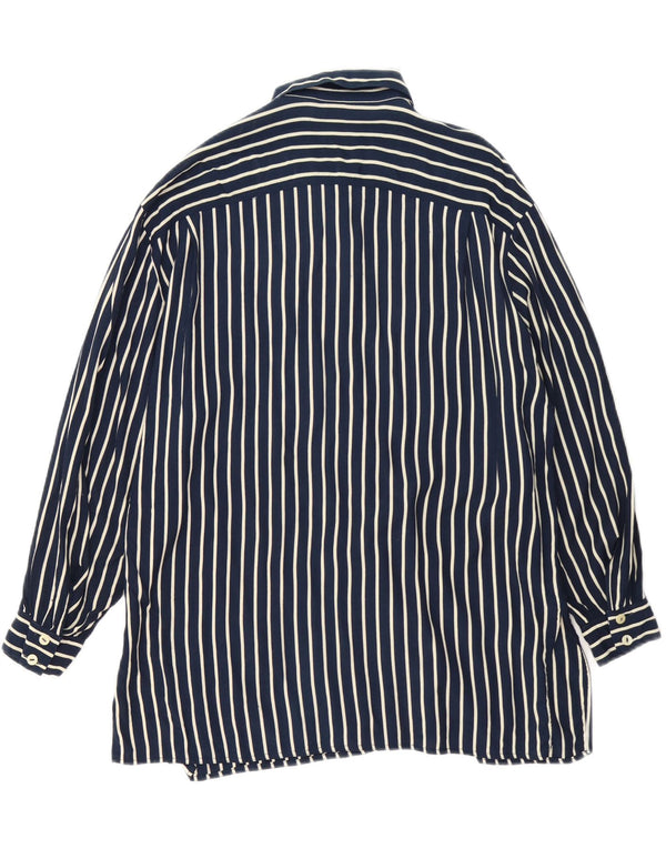 Camicia a maniche 3/4 da donna QUARK UK 16 Large in viscosa a righe blu navy