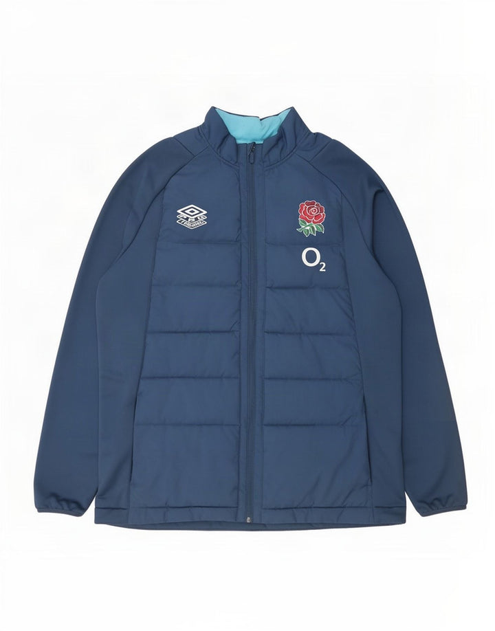 Giacca imbottita Umbro da uomo Rugby England UK 44 2XL poliestere blu