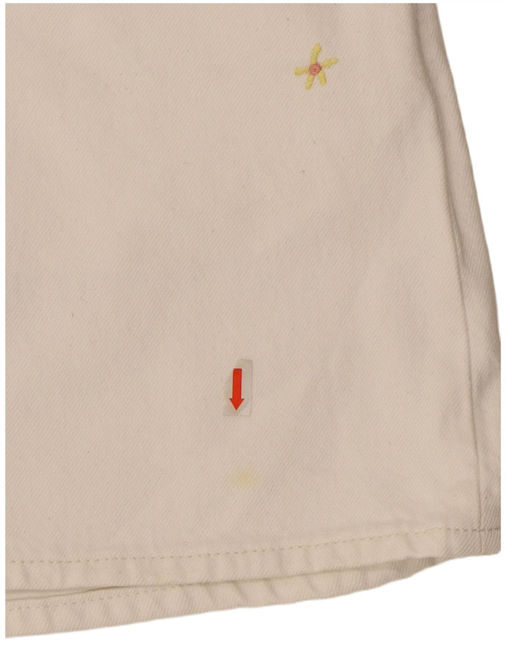 Gonna di jeans da donna Levi's W27 piccola in cotone bianco